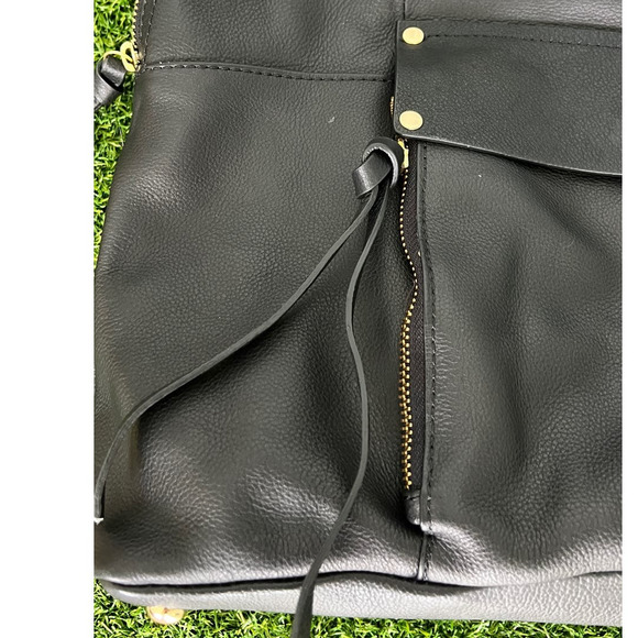 Kooba Everetti Black Leather Fringed Tote Satchel Bag - Perfect Condition - Picture 4 of 17